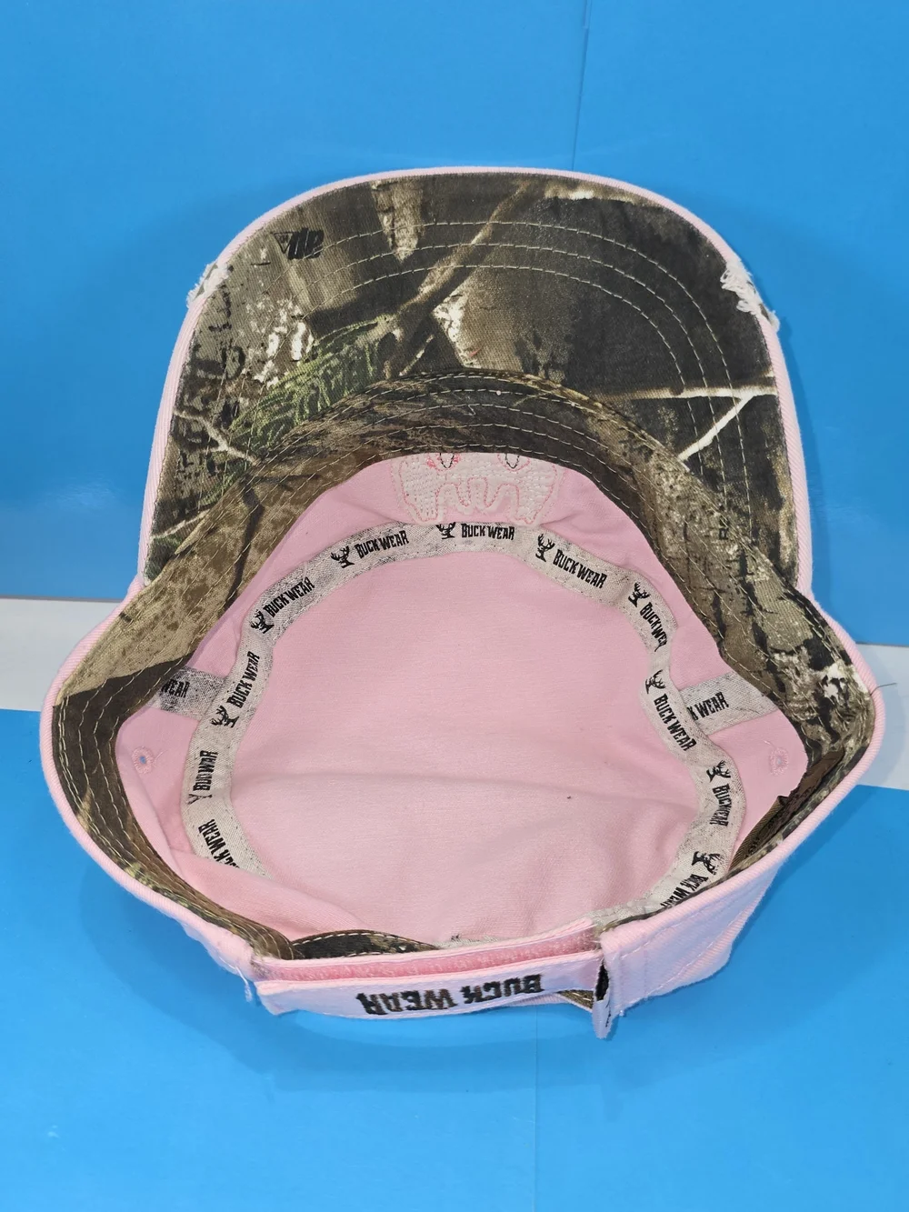 Buck Wear Pink Femme Fatale Deer Skull Distressed Cadet Military Cap One Size